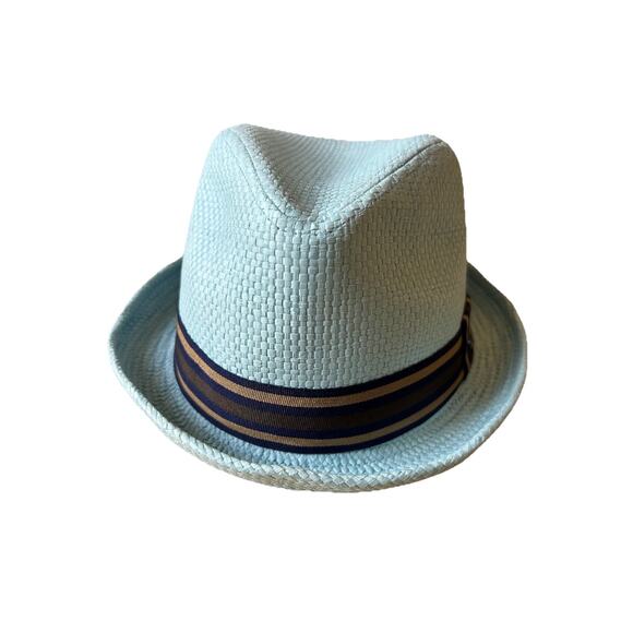 PETER GRIMM Light Blue Depp Mens Fedora Hat Turquoise Dad Miami New With Tags - Picture 2 of 10